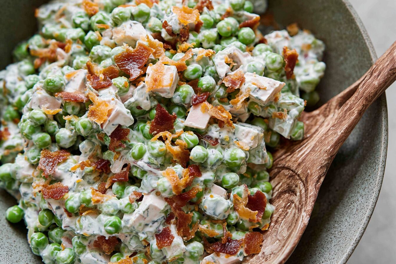 Creamy Pea Salad: The Bacon & Cheddar Recipe That Wows Crowds